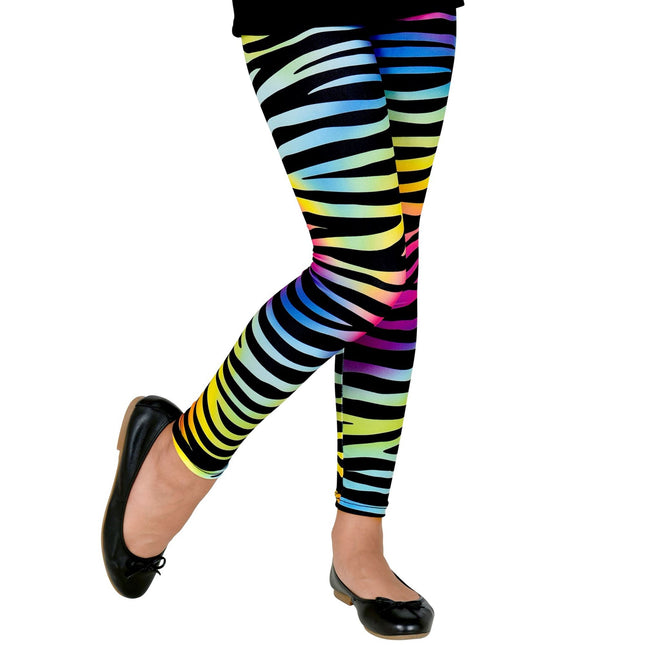 Neon 80S Legging Girl