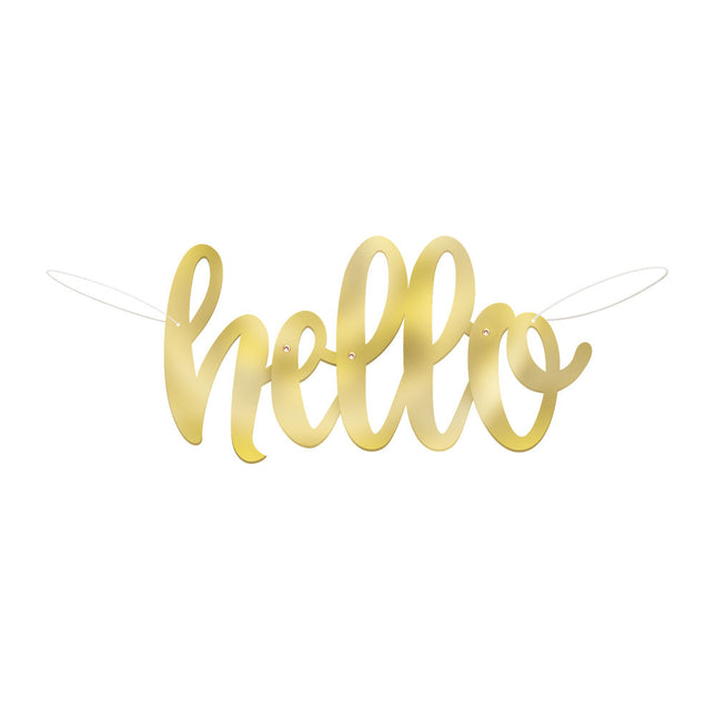 Guirlande de naissance Hello Baby Gold 1.06m