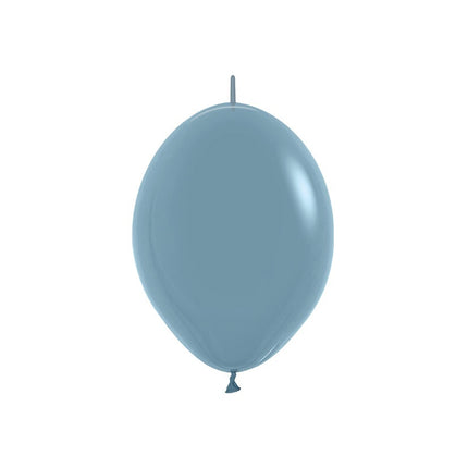 Ballons Pastel Bleu Crépuscule 15cm 50pcs