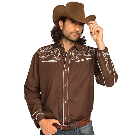 Chemise de cow-boy Hommes Marron