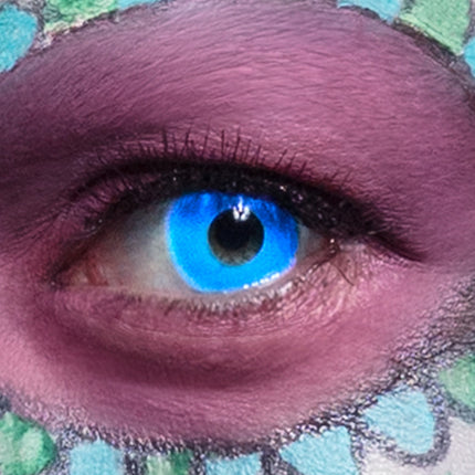 Lentilles de mois d'Halloween Uv Flash Bleu