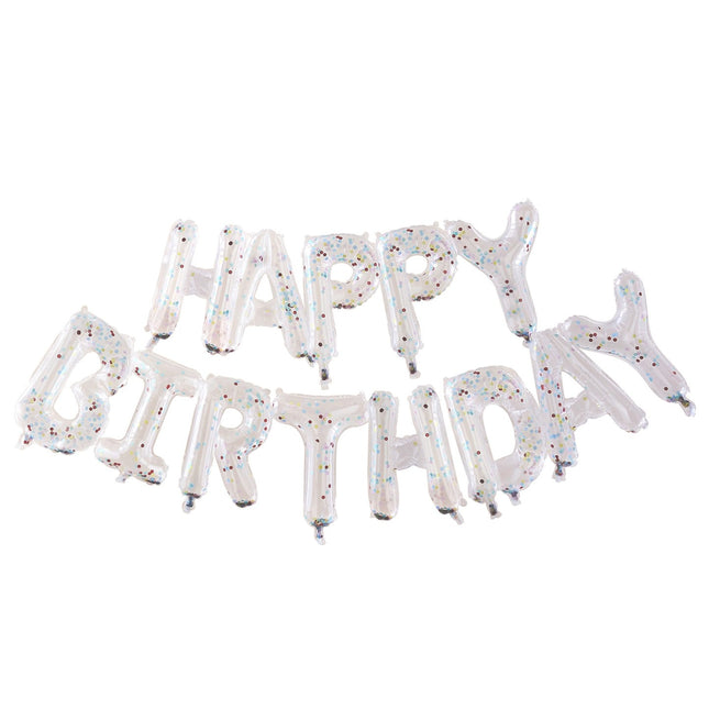 Confetti de ballons pour la lettre Happy Birthday