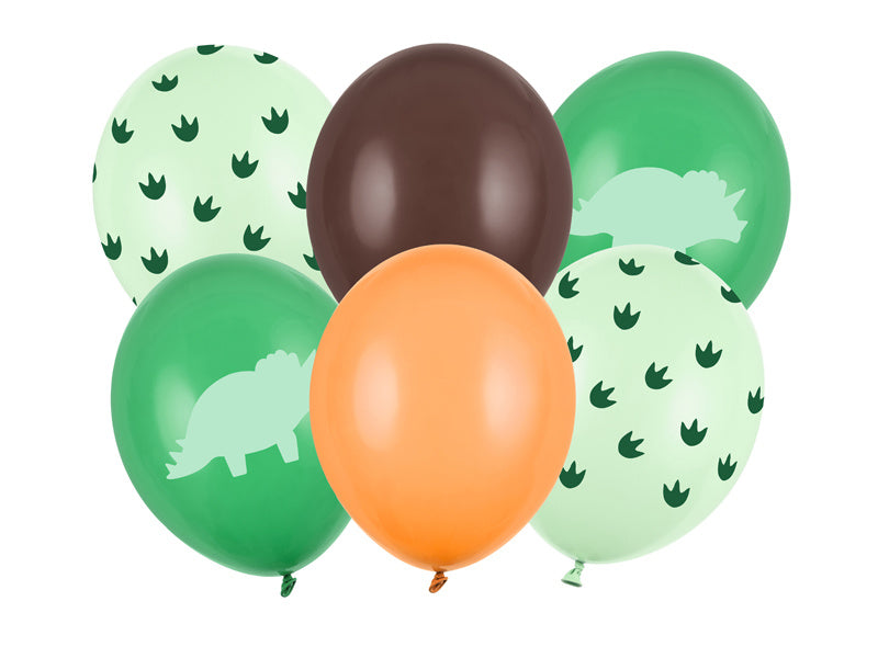 Ballons Dinosaure Vert 30cm 6pcs