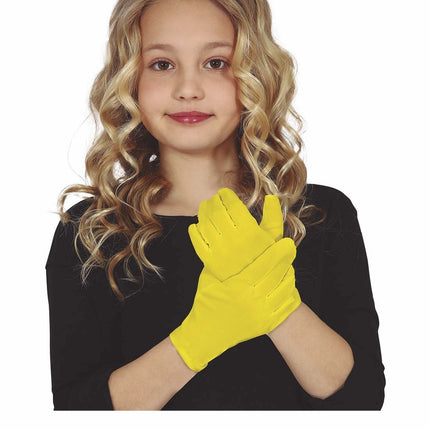 Gants jaunes enfant 17cm