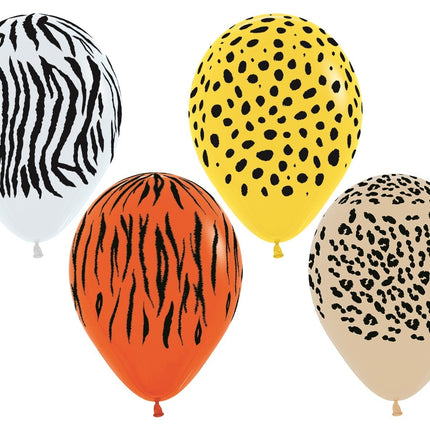 Ballons Jungle Stripes Mix 30cm 25pcs