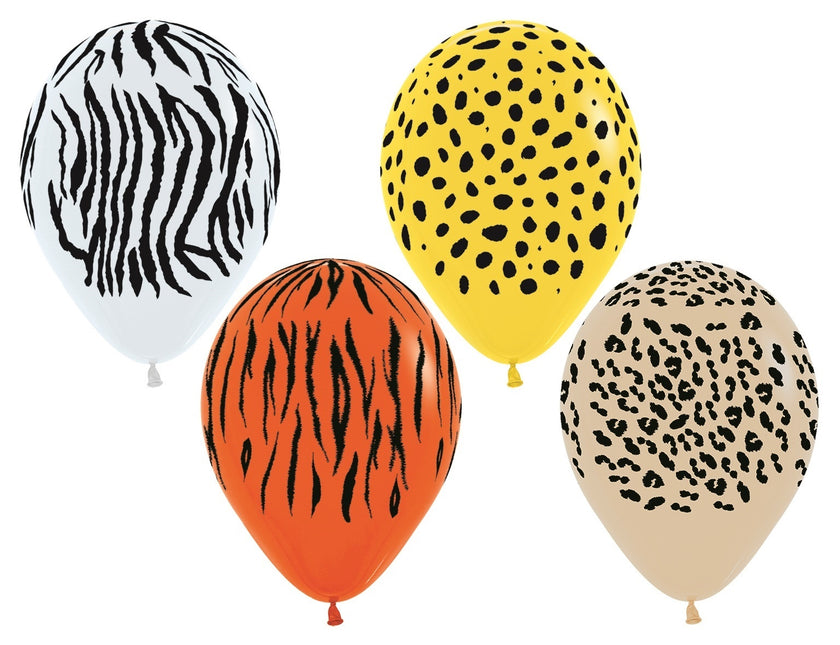 Ballons Jungle Stripes Mix 30cm 25pcs