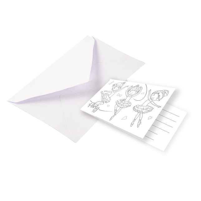 Invitations pour la petite danseuse 14cm 8pcs