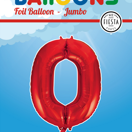 Ballon de baudruche Figure 0 Rouge XL 86cm vide