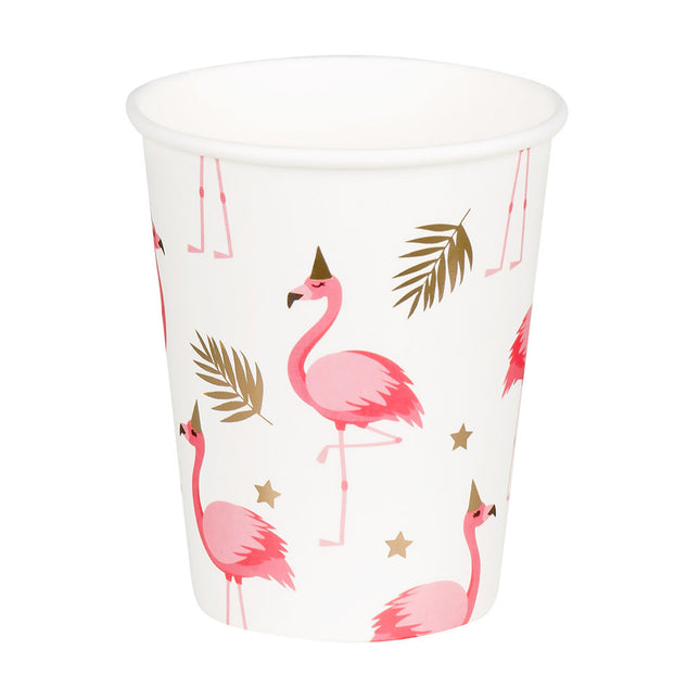 Flamingo Cups Paper 210ml 10pcs