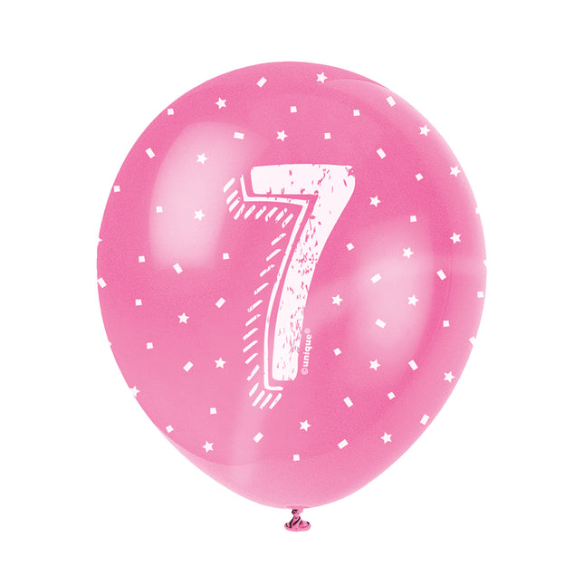 Ballons 7 ans Confetti 30cm 5pcs