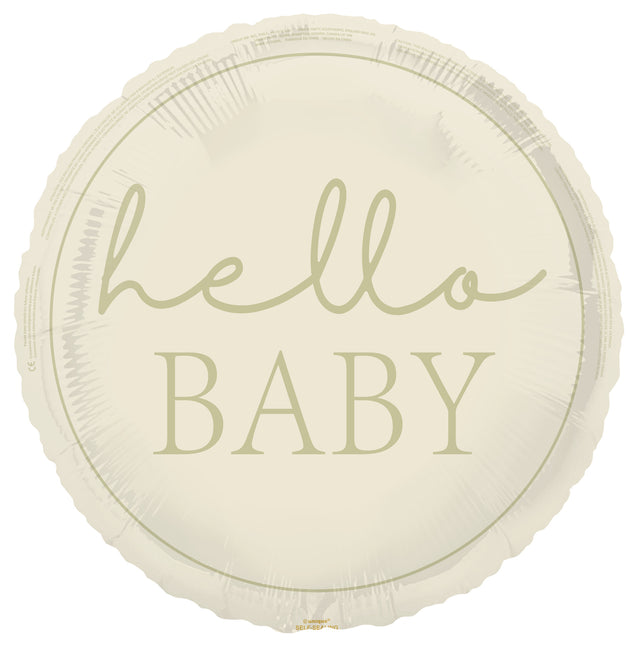 Hello Baby Helium Balloon Nude 45cm