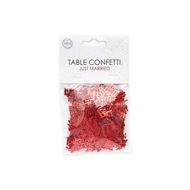 Confetti de table Just Married Red