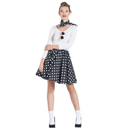 Rock N Roll 50S Robe Noir Blanc Dames