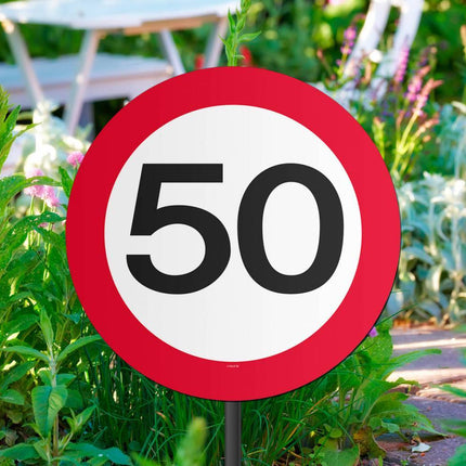 Panneau de jardin 50 ans Panneau de signalisation 52cm