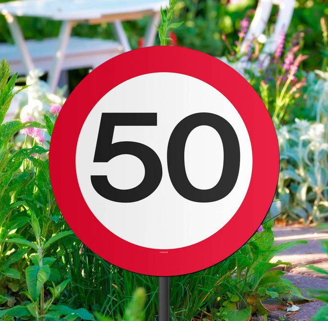 Panneau de jardin 50 ans Panneau de signalisation 52cm