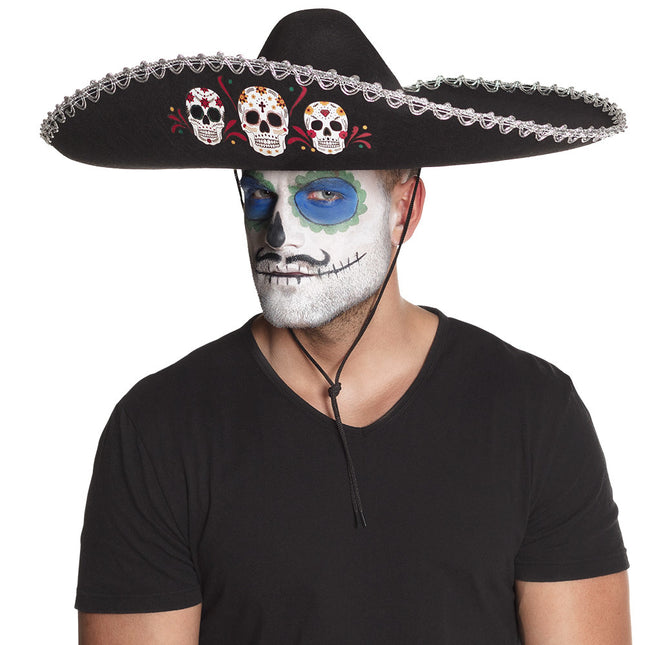 Halloween Sombrero Crânes 56cm