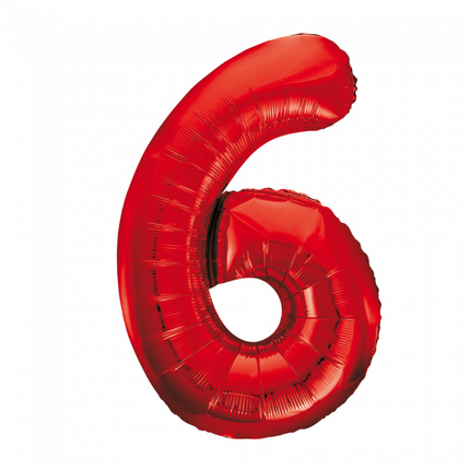 Ballon de baudruche Figure 6 Rouge XL 86cm vide