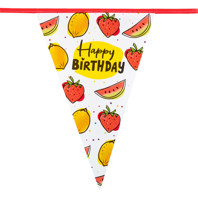 Guirlande Happy Birthday Fruit 6m