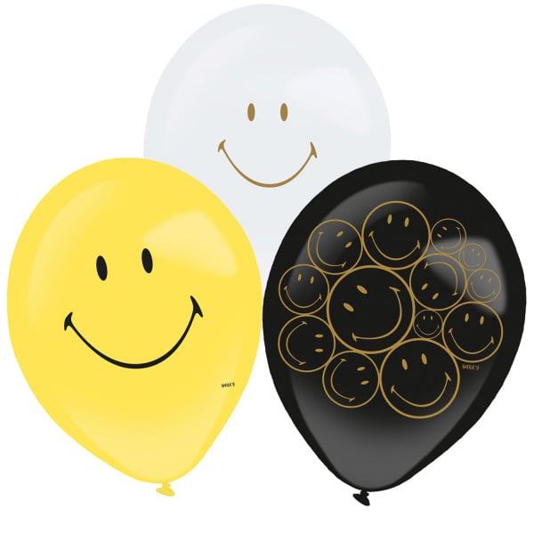 Ballons colorés Smiley 69cm 6pcs