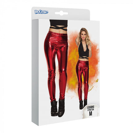 Legging rouge métallisé