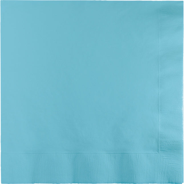Serviettes de table bleu clair à 2 couches 33cm 20pcs