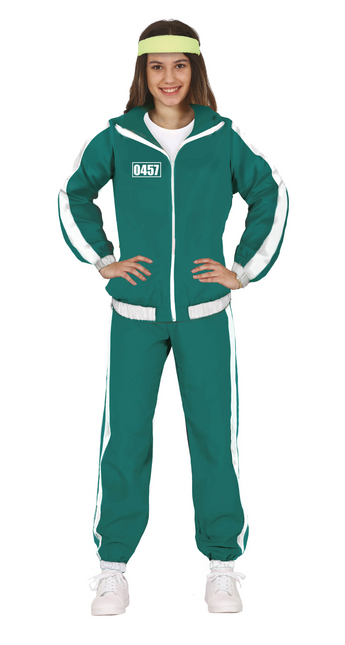 Tracksuit Avec Figures Filles Vert 14/16 ans