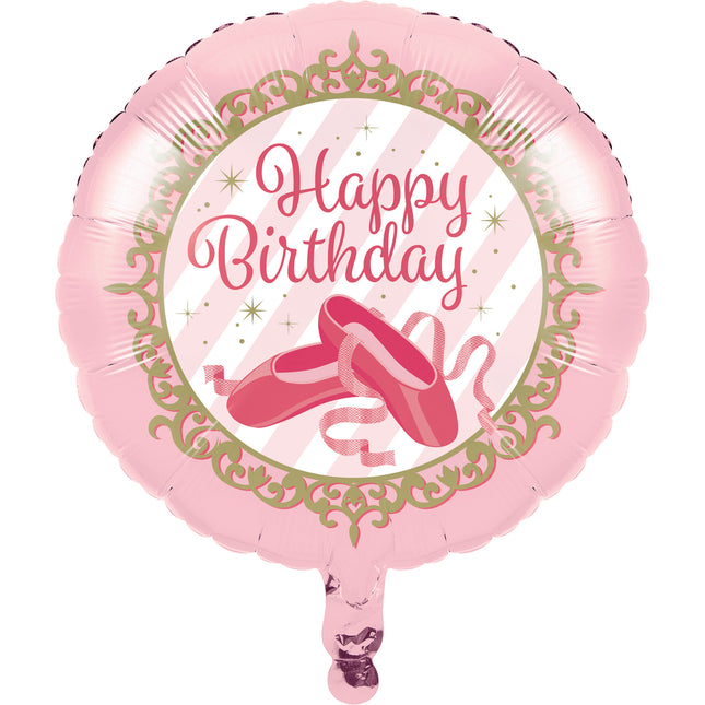 Ballon à hélium Ballerina Happy Birthday 44cm