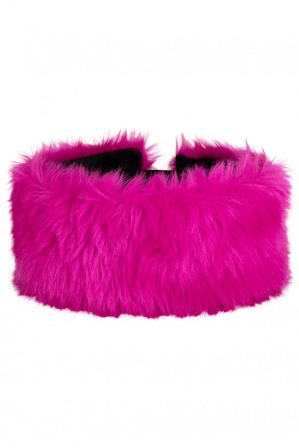 Bandeau peluche violet