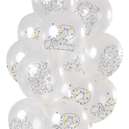 Ballons 2 ans Origami 30cm 12pcs