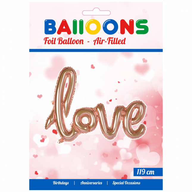 Ballon de baudruche Love Rose Gold 1.19m vide