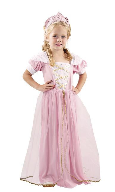 Robe de Princesse Enfant Rose Deluxe 3/4 ans