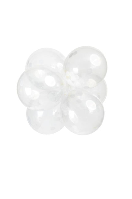Ballons Confetti Blanc 30cm 6pcs