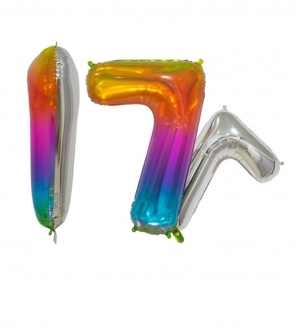 Ballon de baudruche Figure 7 Arc-en-ciel Transparent 66cm