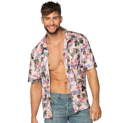 Chemise flamant rose Hommes