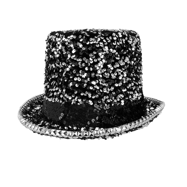 Chapeau argenté à paillettes