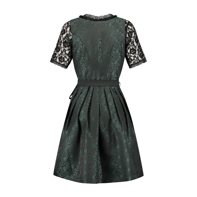 Noir Vert Dirndl Robe Oktoberfest Femmes Jaquard