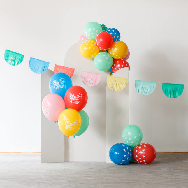 Ballons de baudruche couleur étoile 33cm 6pcs