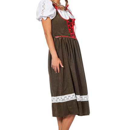 Robe Dirndl Oktoberfest Longue Vert