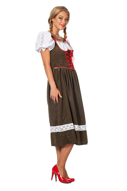 Robe Dirndl Oktoberfest Longue Vert