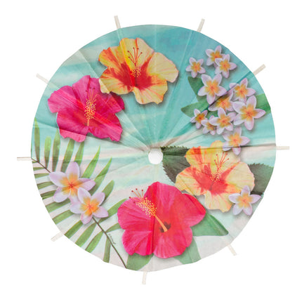 Hawaii Bâtons de cocktail Parasol Paradise 18cm 6pcs