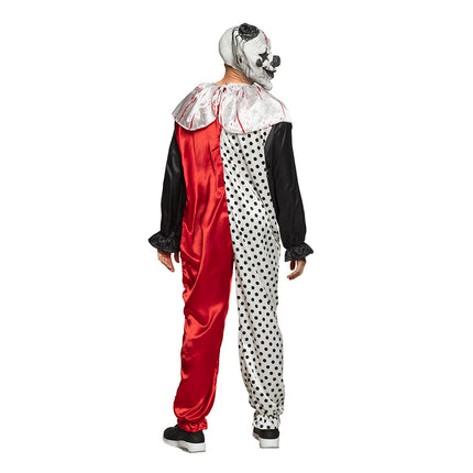 Costume de clown d'Halloween Noir Blanc M/L