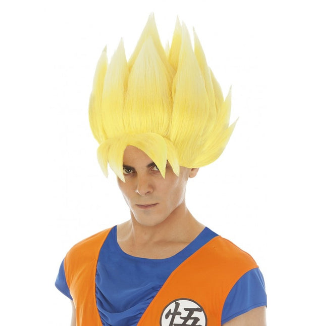 Perruque Goku Saiyan Jaune Dragon Ball Z