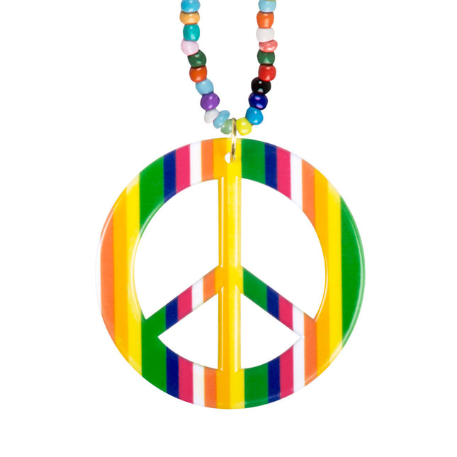 Collier hippie arc-en-ciel