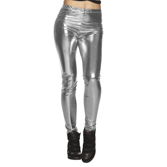 Leggings argent métallisé L-XL