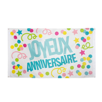 Joyeux Anniversaire Drapeau mural 1.5m