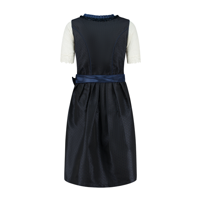 Bleu foncé Robe Dirndl Oktoberfest Femmes 2 Pièces