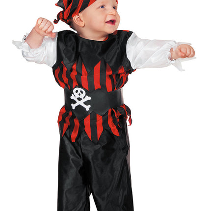 Costume de pirate Rouge Noir Bébé