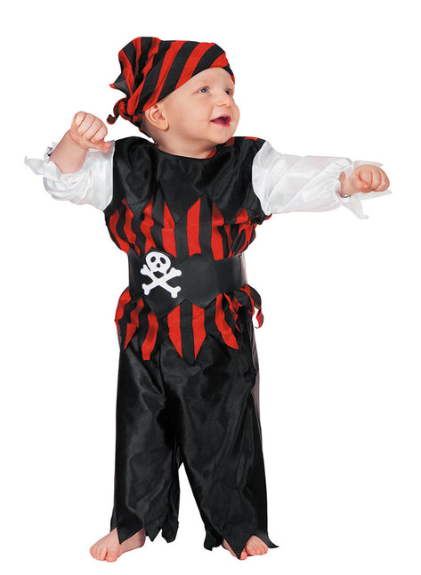 Costume de pirate Rouge Noir Bébé