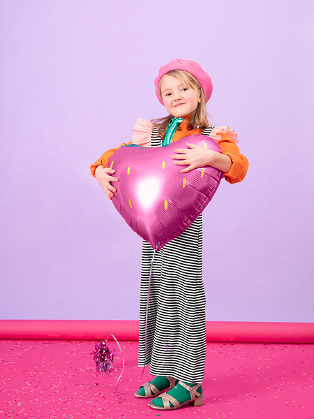 Ballon à l'hélium fraise vide 45cm