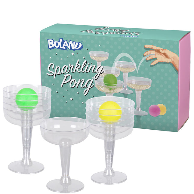 Jeu à boire transparent Prosecco Pong 15 pièces